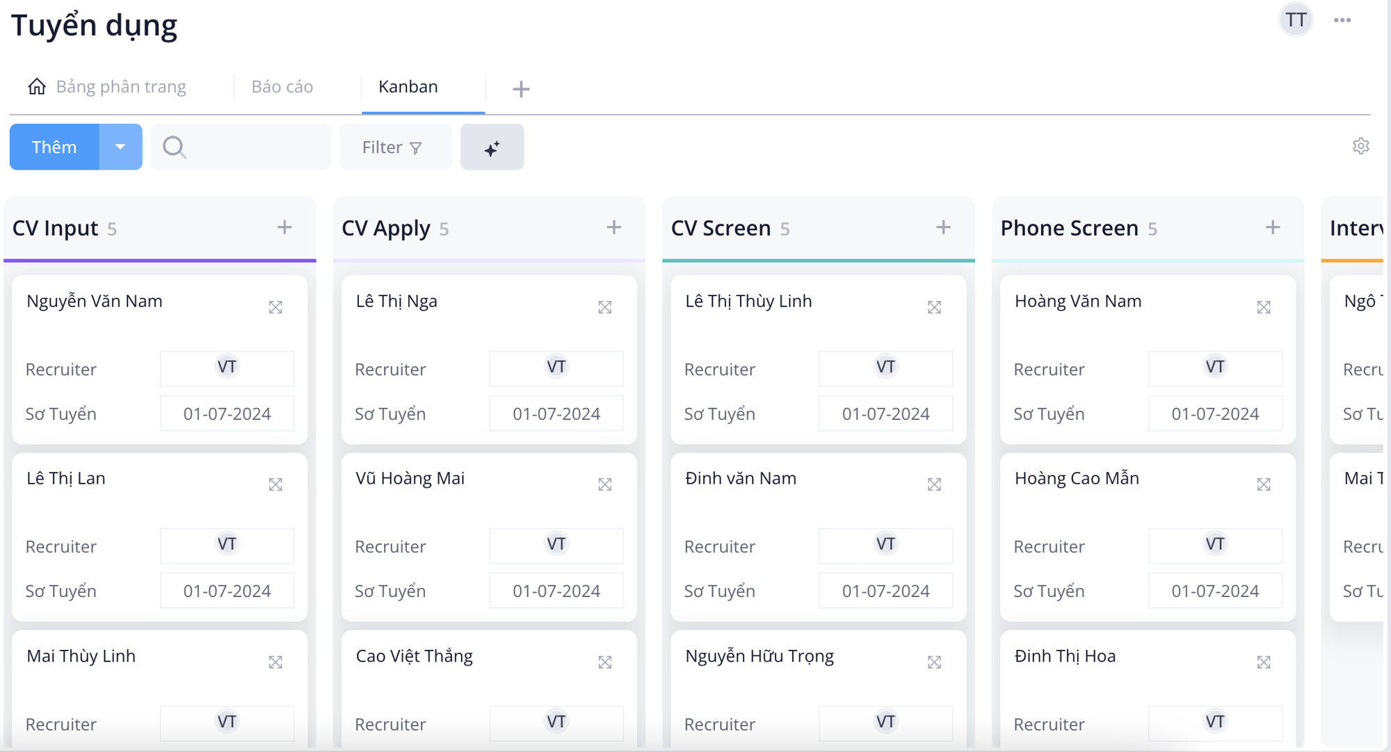 Kanban view