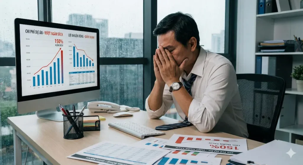 Chi phí quản lý dự án tăng đột biến khiến biên lợi nhuận của doanh nghiệp giảm mạnh!