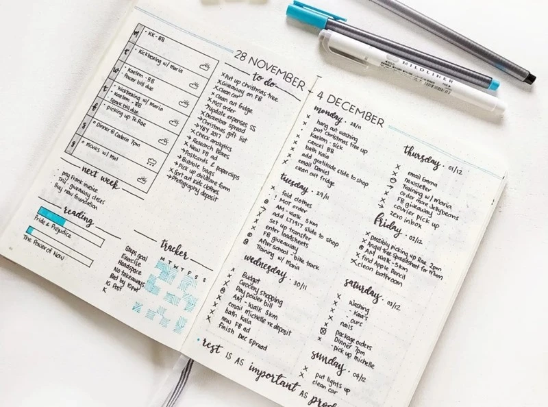 ghi chép Bullet Journal